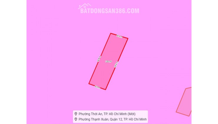 Đất Vuông SHR Đ.12m 96m2 – Thạnh Xuân 43 Quận 12 SS